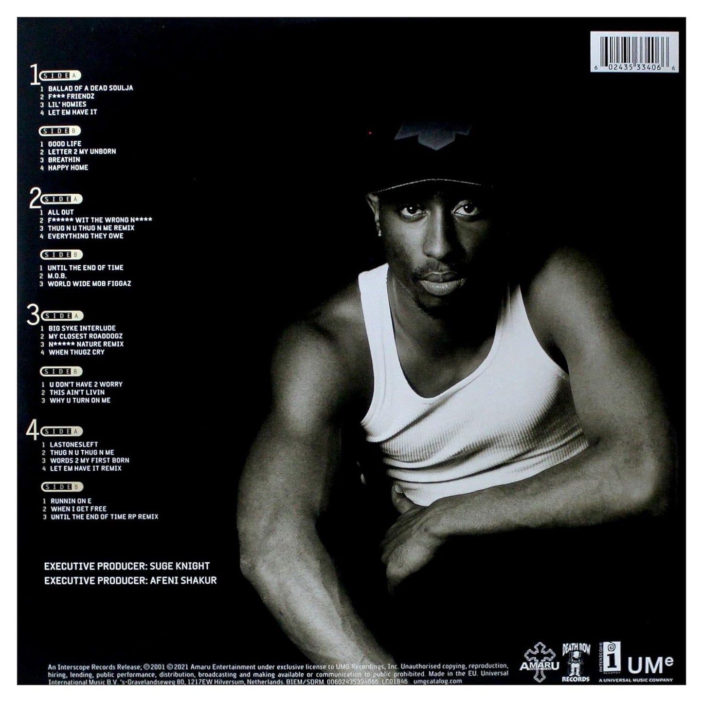 2PAC - Until The End Of Time (20th Anniversary Edition, 180 Gram) (4 LP) - Joco Records