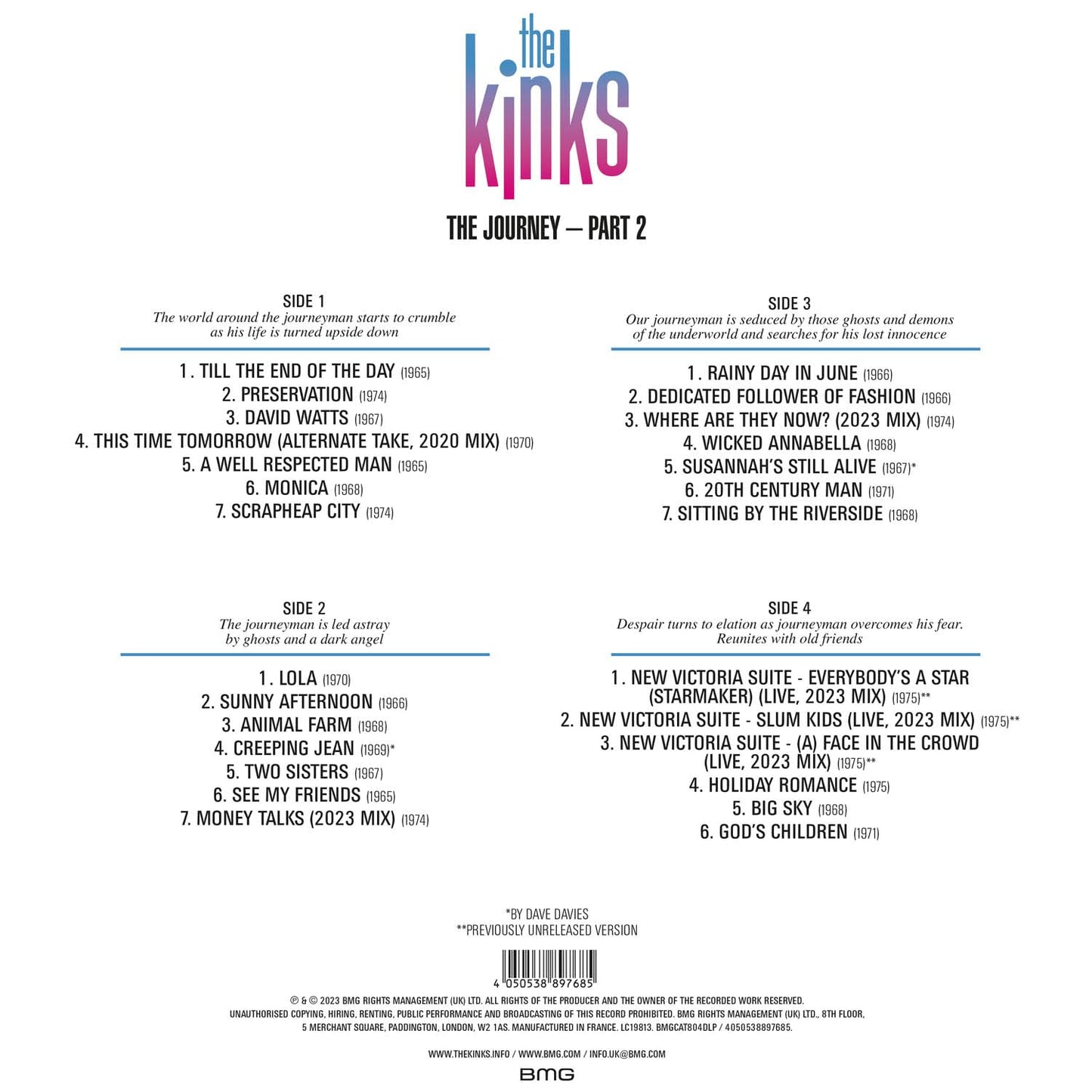 The Kinks - The Journey - Pt. 2 (2 LP) - Joco Records