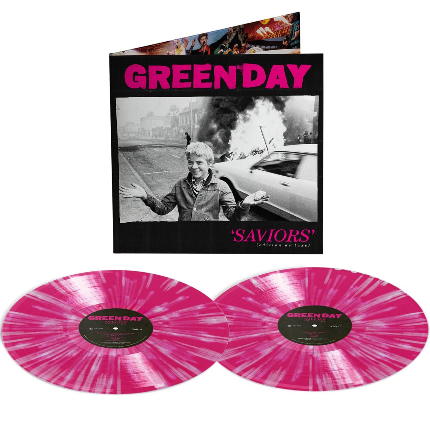 Green Day - Saviors (Édition De Luxe) (Hot Pink & White Splatter Vinyl) (2 LP)