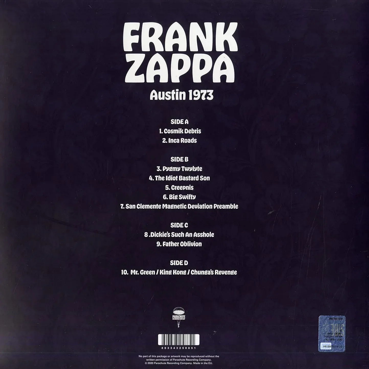 Frank Zappa - Austin 1973 (Import, Broadcast Recordings) (2 LP)