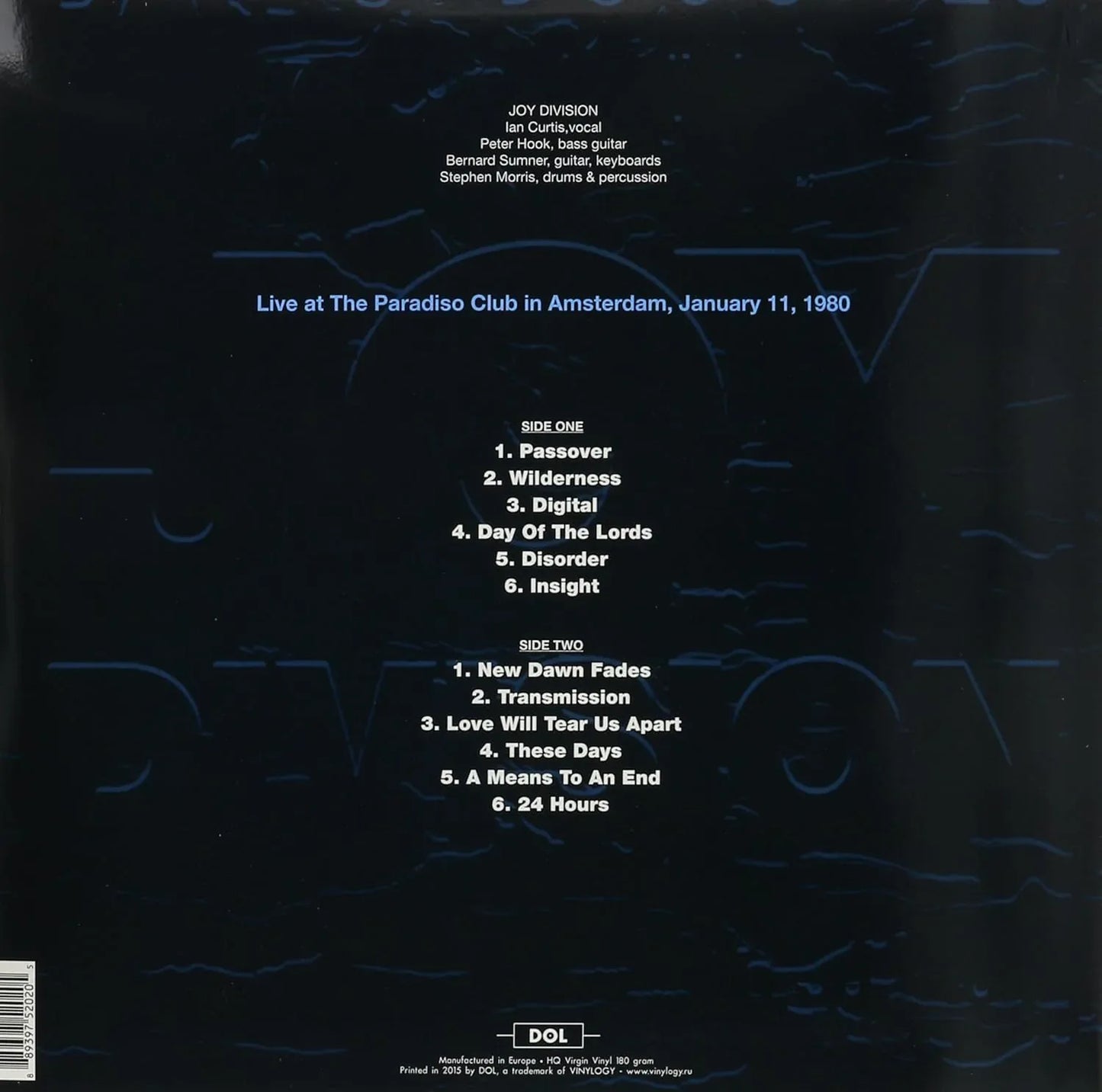 Joy Division - Live In Holland - January 1980 (Broadcast Import) (LP)