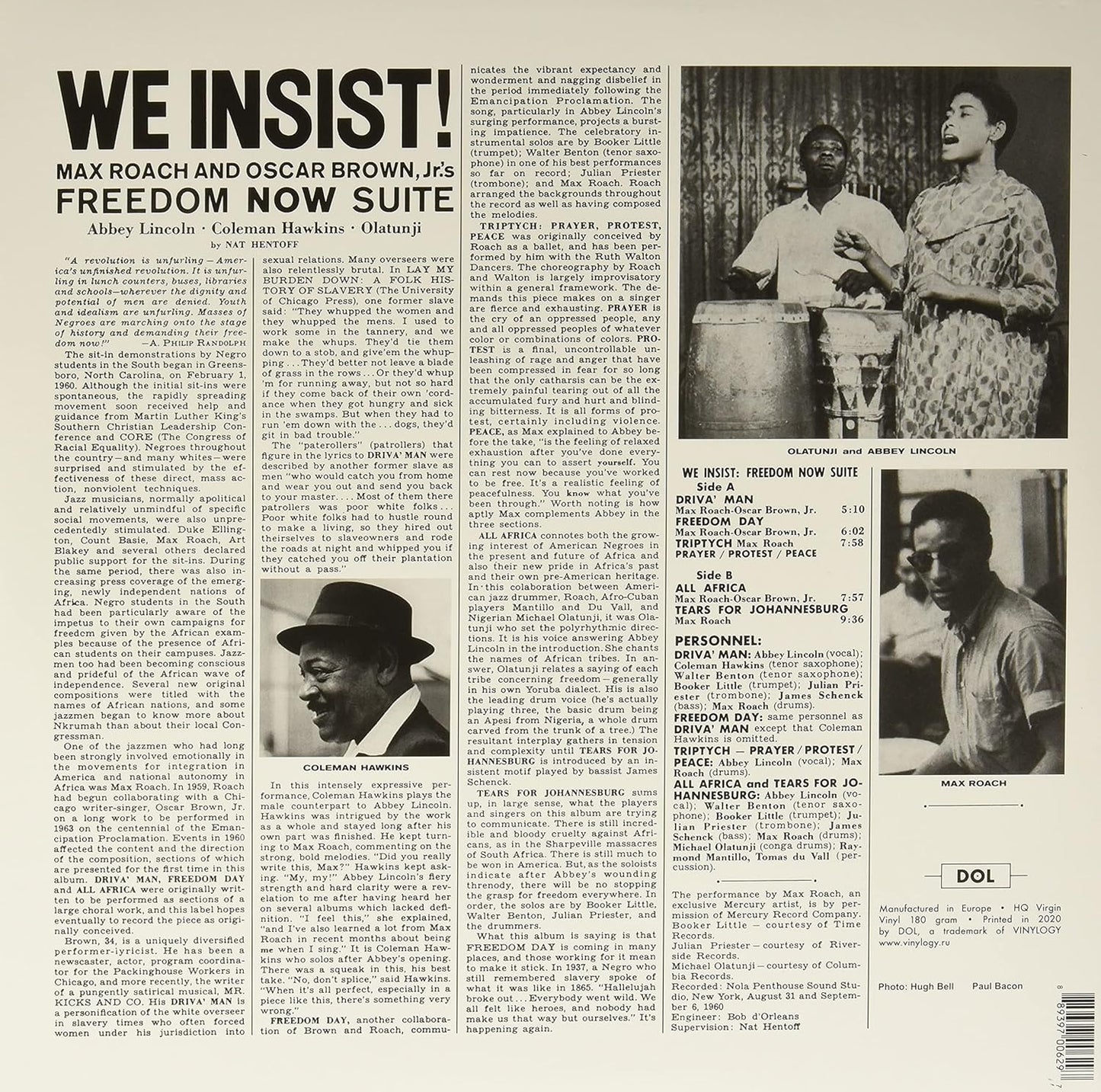 Max Roach - We Insist! Max Roach's - Freedom Now Suite (Opaque Bone Vinyl) (LP)