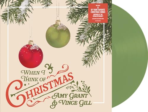 Amy Grant & Vince Gill - When I Think Of Christmas (Olive Green LP) - Joco Records