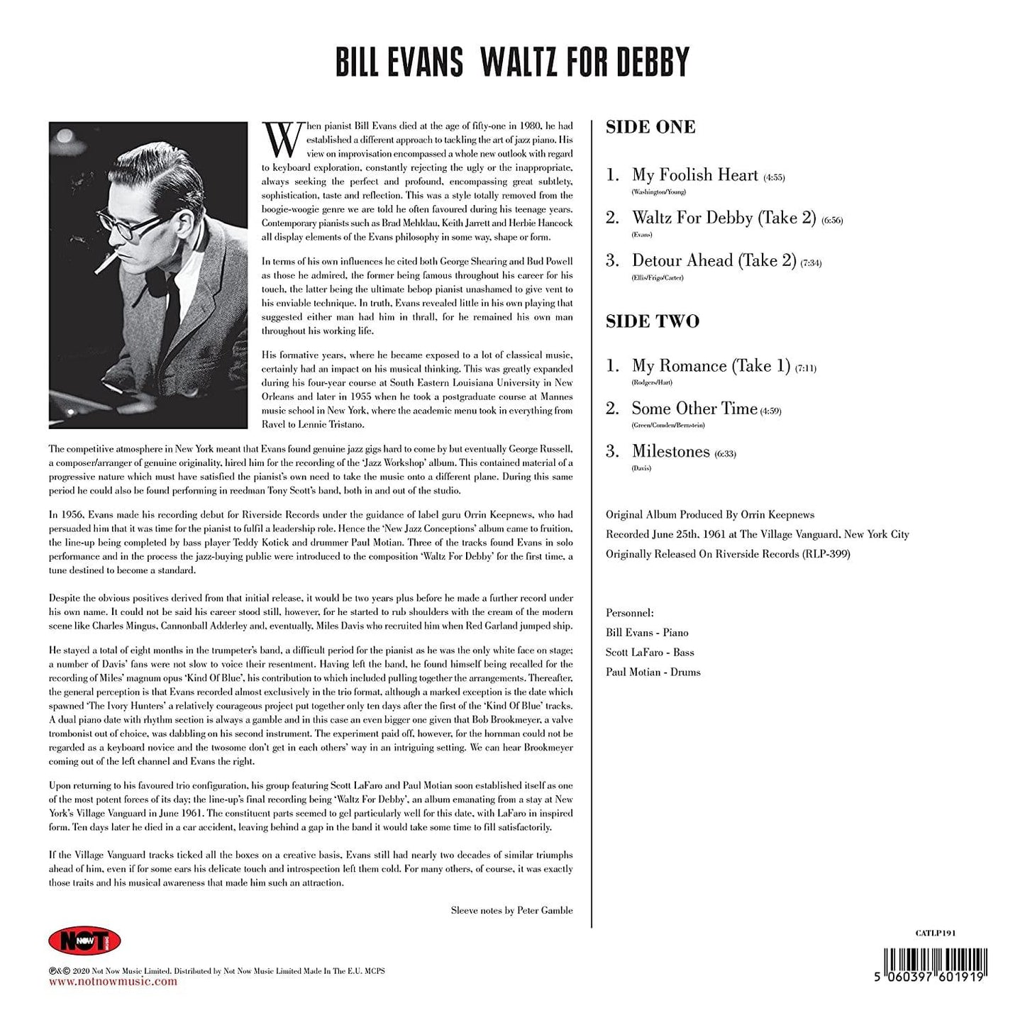 Bill Evans - Waltz For Debby (Import, 180 Gram) (LP) - Joco Records