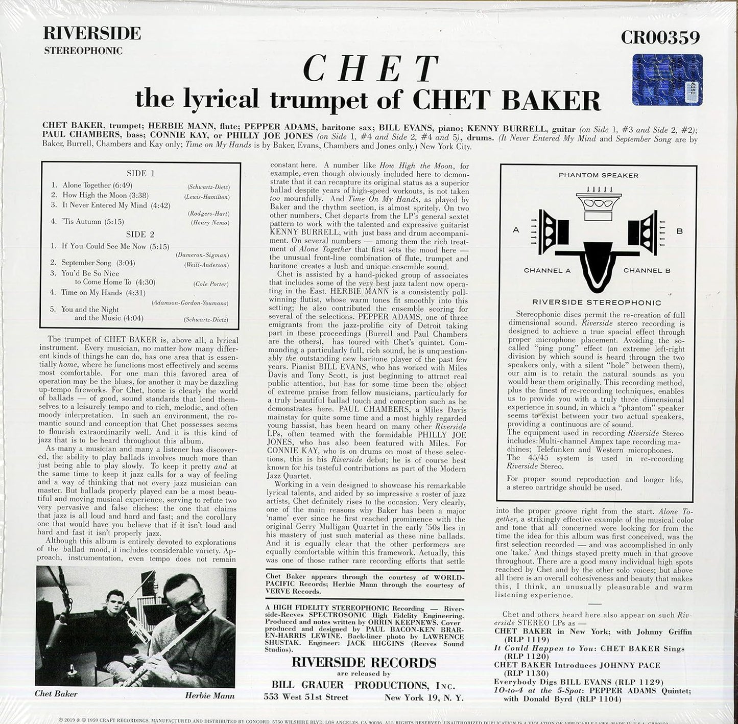 Chet Baker - Chet (Stereo, 180 Gram) (LP) - Joco Records