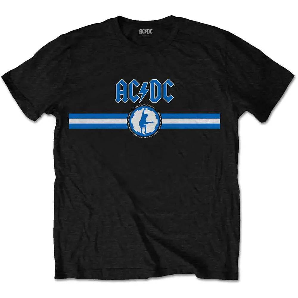 AC/DC - Blue Logo & Stripe (T-Shirt) - Joco Records