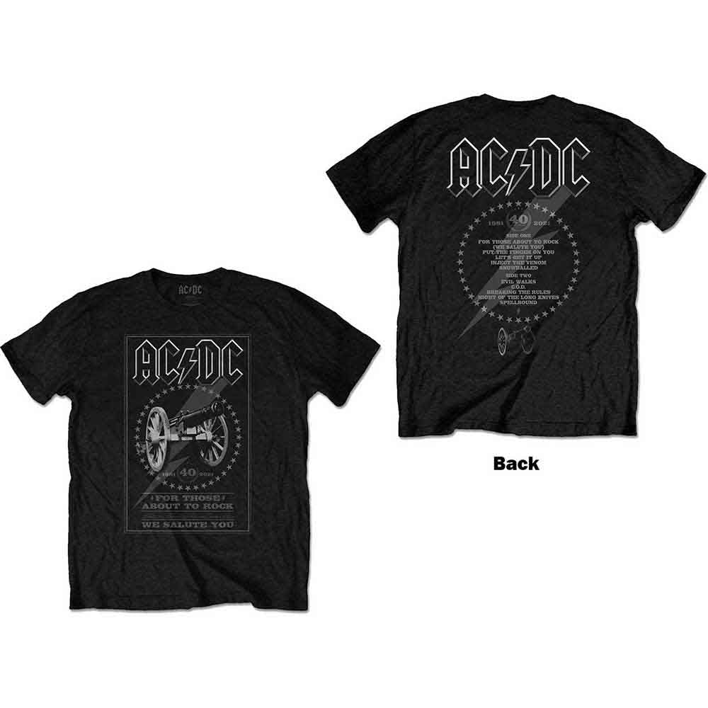 AC/DC - FTATR 40th Monochrome (T-Shirt) - Joco Records
