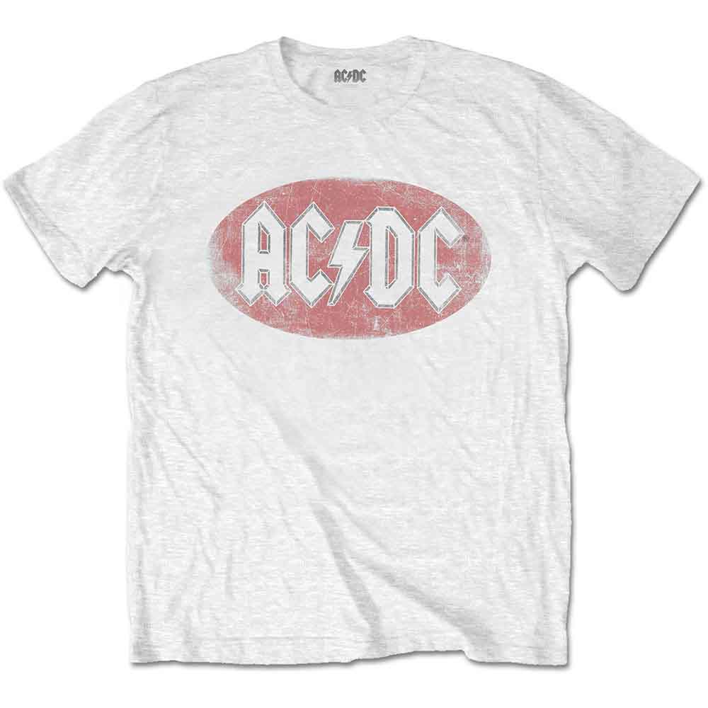 AC/DC - Oval Band Logo - Vintage Tee (T-Shirt) - Joco Records