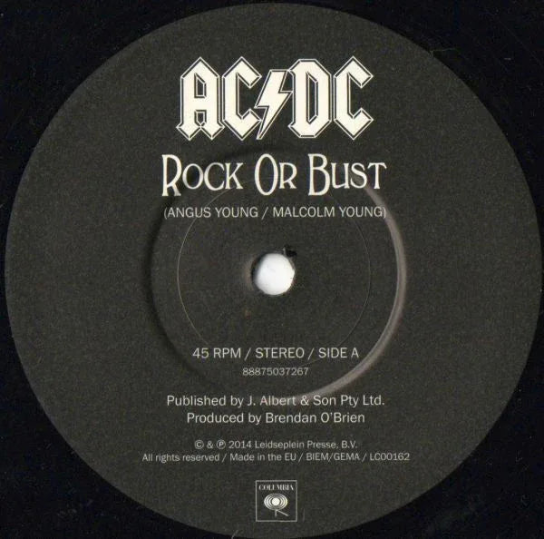 Ac/Dc - Rock Or Bust (45 RPM) (7" Single) (Vinyl) - Joco Records