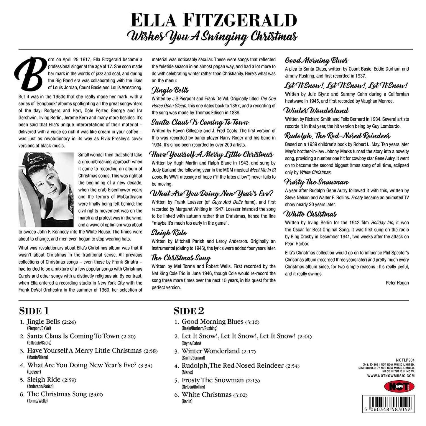 Ella Fitzgerald - Wishes You A Swinging Christmas (Limited Edition Import, 180 Gram, Gold Vinyl) (LP) - Joco Records