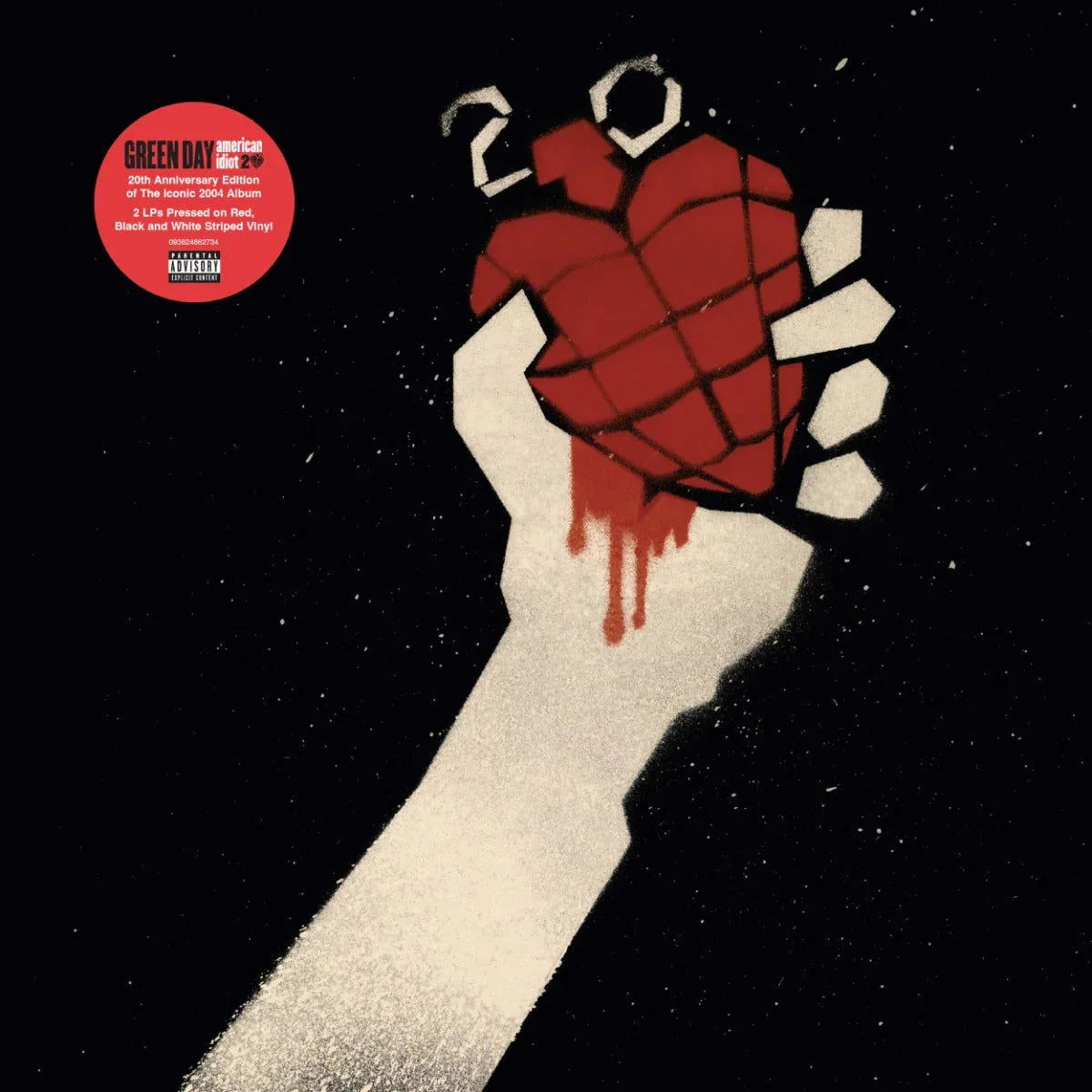 Green Day - American Idiot: 20th Anniversary Edition (Limited Edition, Red & Black Splatter Vinyl) (2 LP) - Joco Records