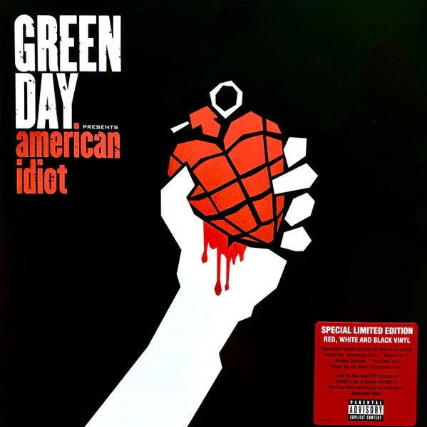 Green Day - American Idiot (Limited Edition Import, RSD Exclusive, Red & White with Black Swirls) (2 LP) - Joco Records