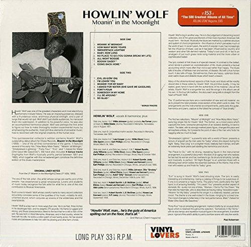 Howlin Wolf - Moanin' In The Moonlight (Bonus Track, 180 Gram) (LP) - Joco Records
