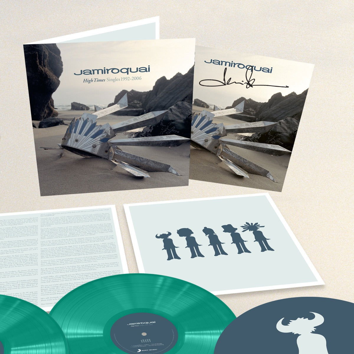 Jamiroquai - High Times: Singles 1992-2006 (Limited Edition, Green Marble Color Vinyl) (Import) (Autographed Insert) (2 LP) - Joco Records