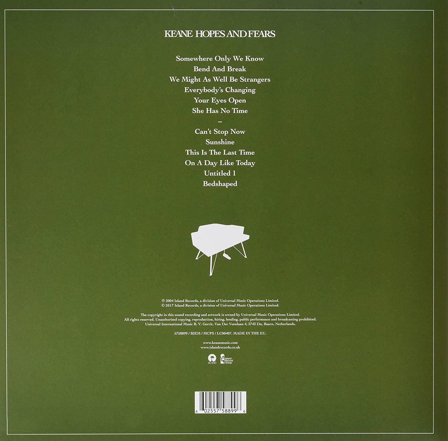 Keane - Hopes And Fears (Gatefold, 180 Gram) (LP) - Joco Records