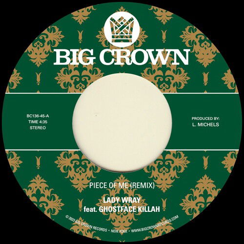 Lady Wray - Piece Of Me (feat. Ghostface Killah) b/ w Joy & Pain (Pete Rock Remix) (7" Single) (Vinyl) - Joco Records