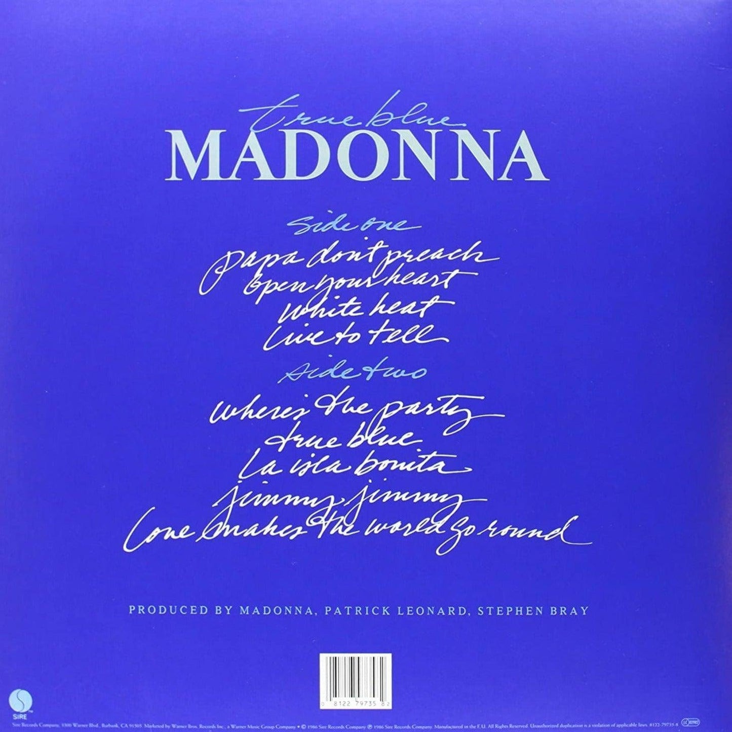 Madonna - True Blue (Remastered, 180 Gram) (LP) - Joco Records