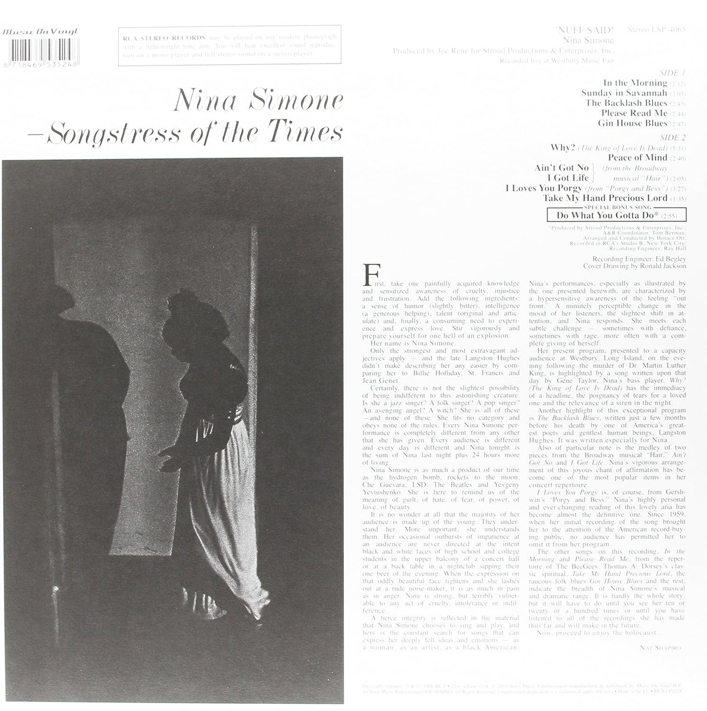 Nina Simone - 'Nuff Said (Import, 180 Gram) (LP) - Joco Records