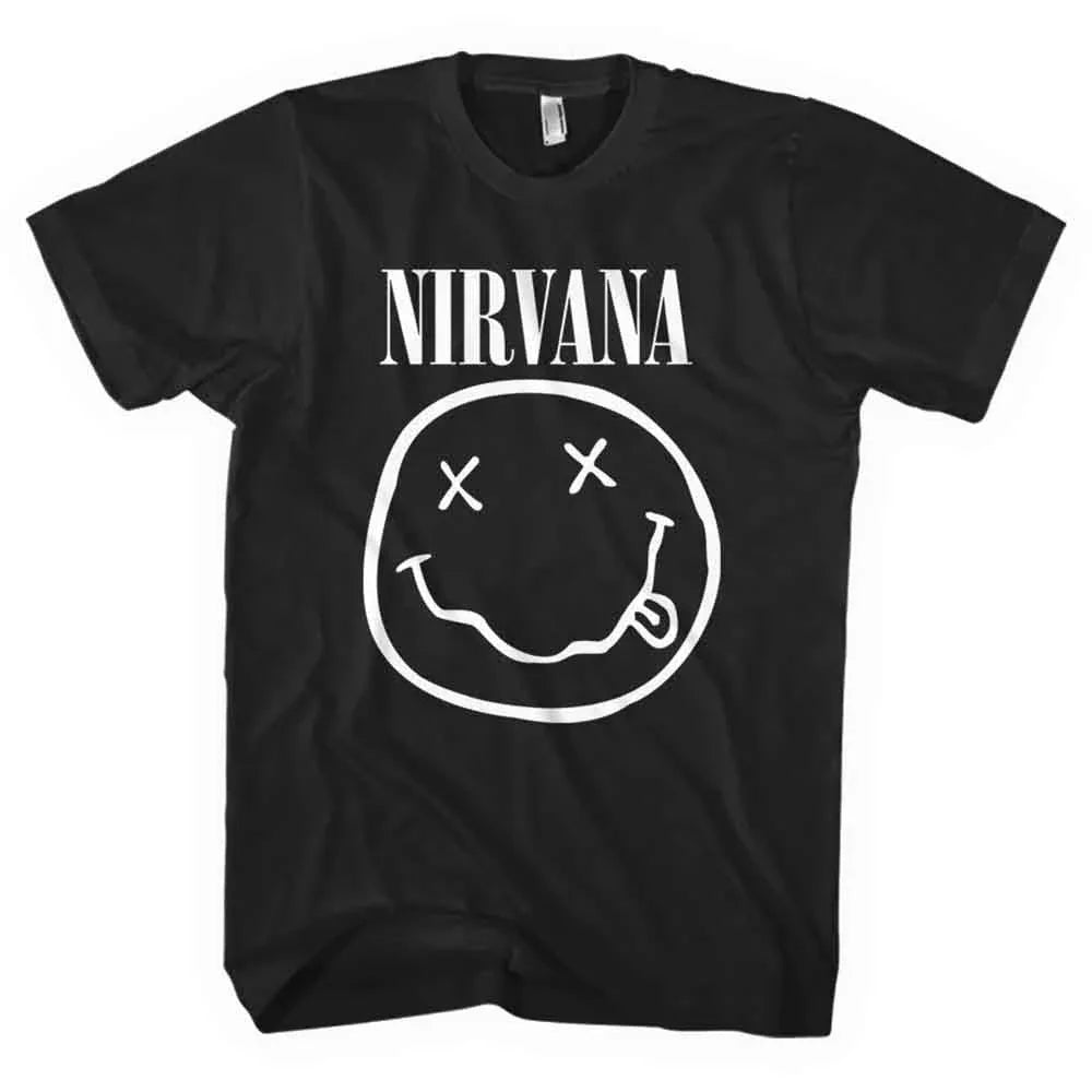 Nirvana - White Happy Face (T-Shirt) - Joco Records