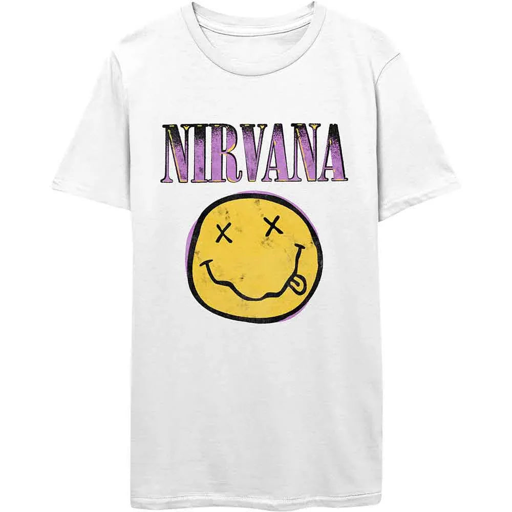 Nirvana - Xerox Happy Face Pink (T-Shirt) - Joco Records