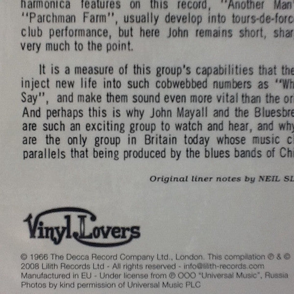 John Mayall & Eric Clapton – Blues Breakers (Import, Bonus Tracks, 180 Gram) (LP)