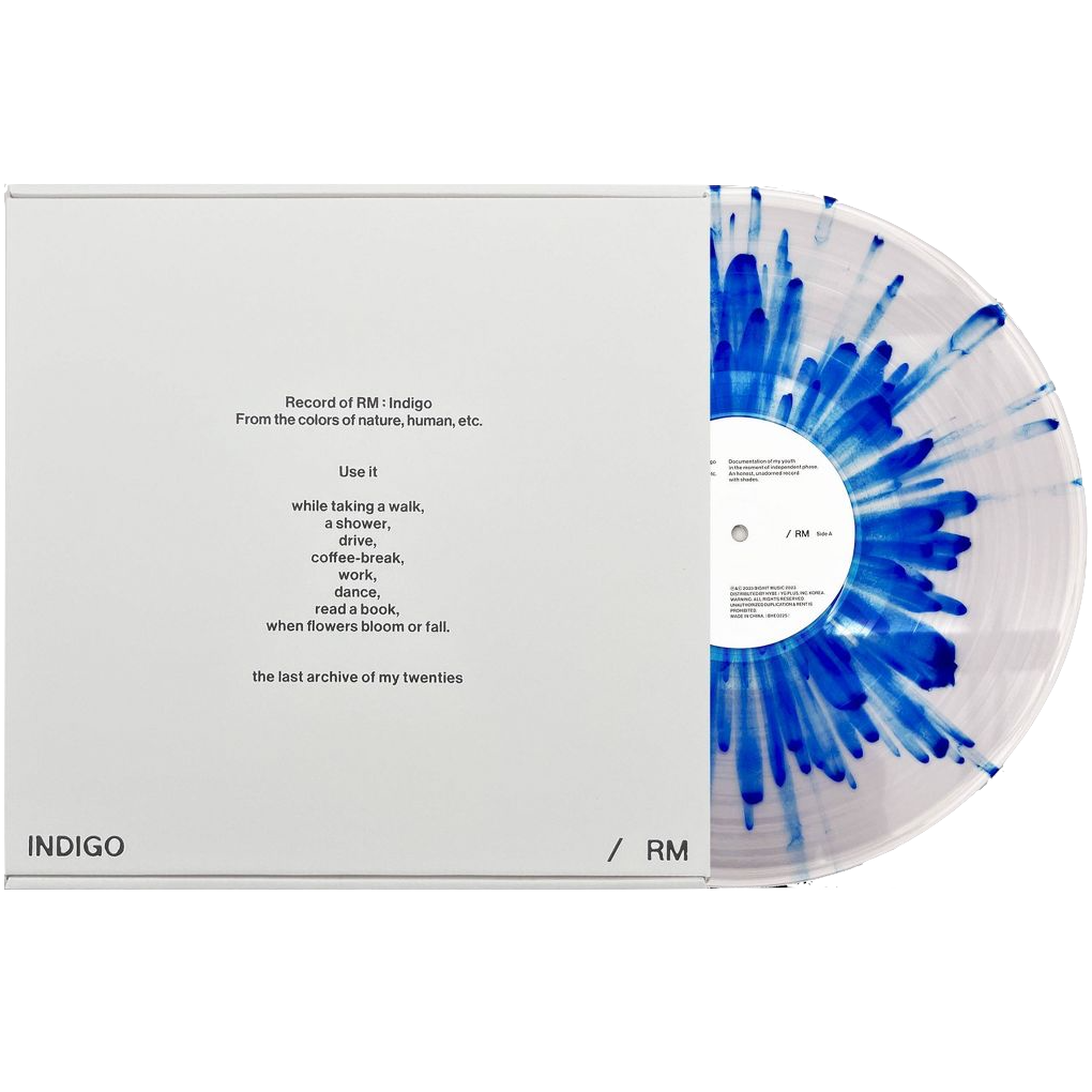 RM (BTS) - Indigo (Limited Edition, Clear & Blue Splatter Vinyl RM (BTS) - Indigo (Limited Edition, Clear & Blue Splatter Vinyl