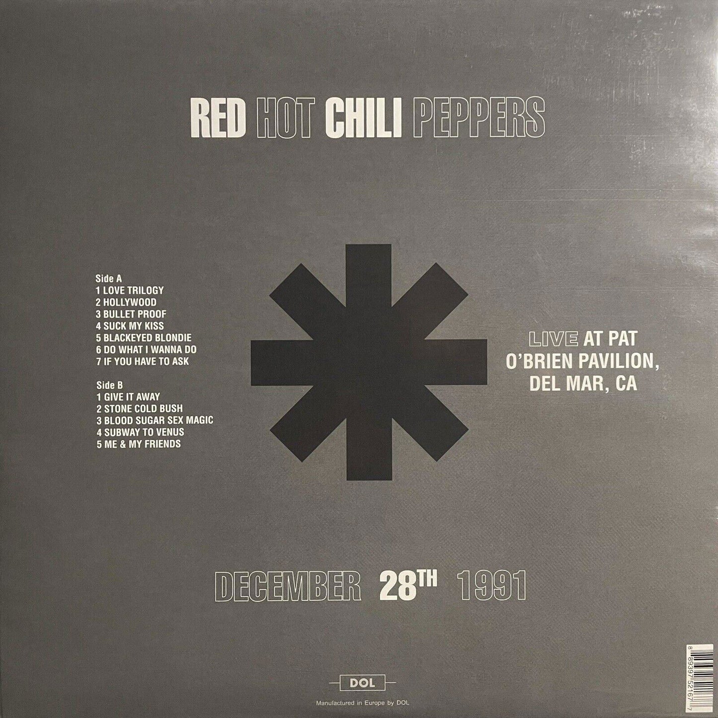 Red Hot Chili Peppers - Live In CA. December 1991 (Limited Import, Picture Disc) (LP) - Joco Records