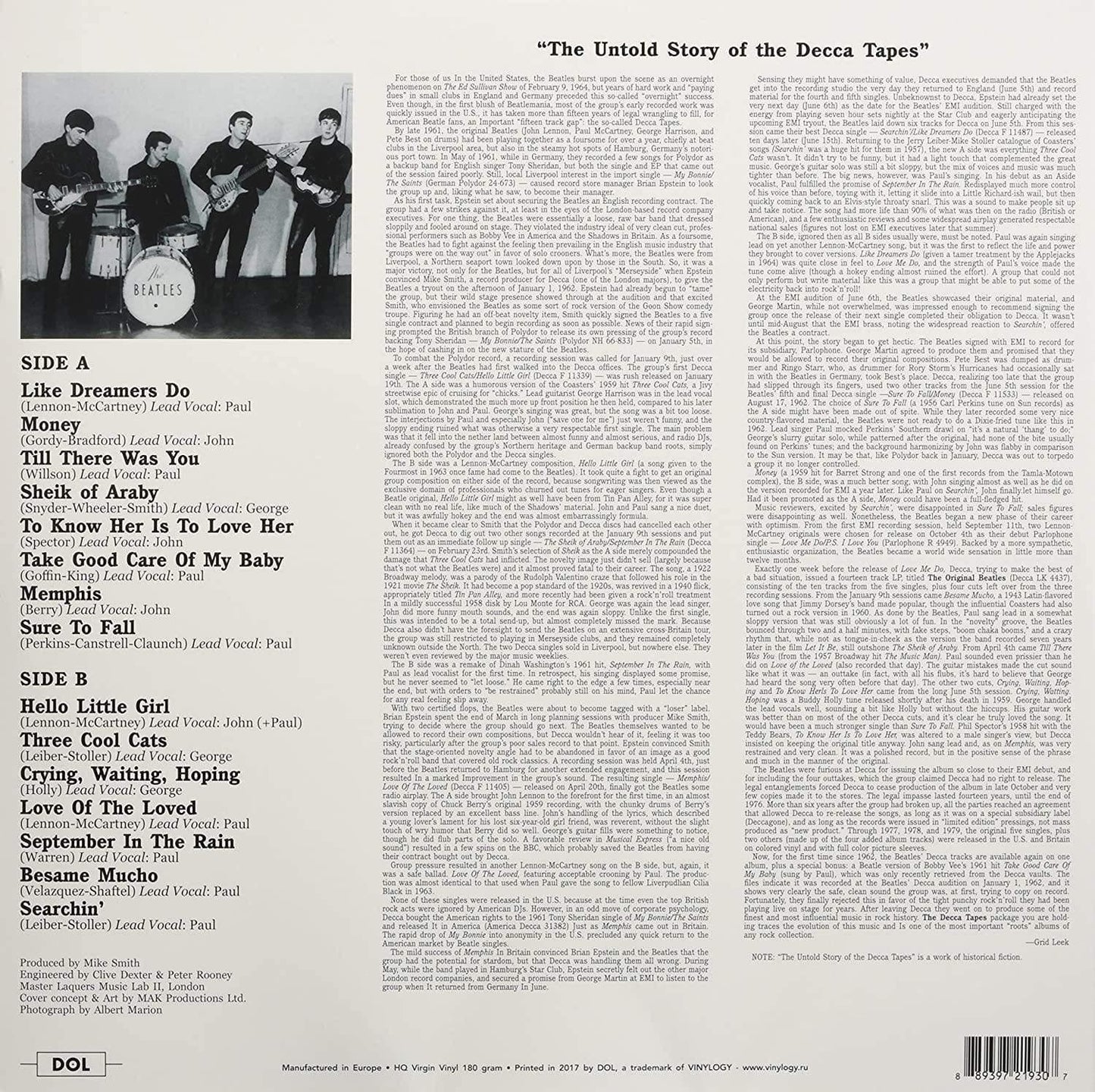 The Beatles - The Decca Tapes (Limited Deluxe Edition, Gatefold, 180 Gram) (LP) - Joco Records