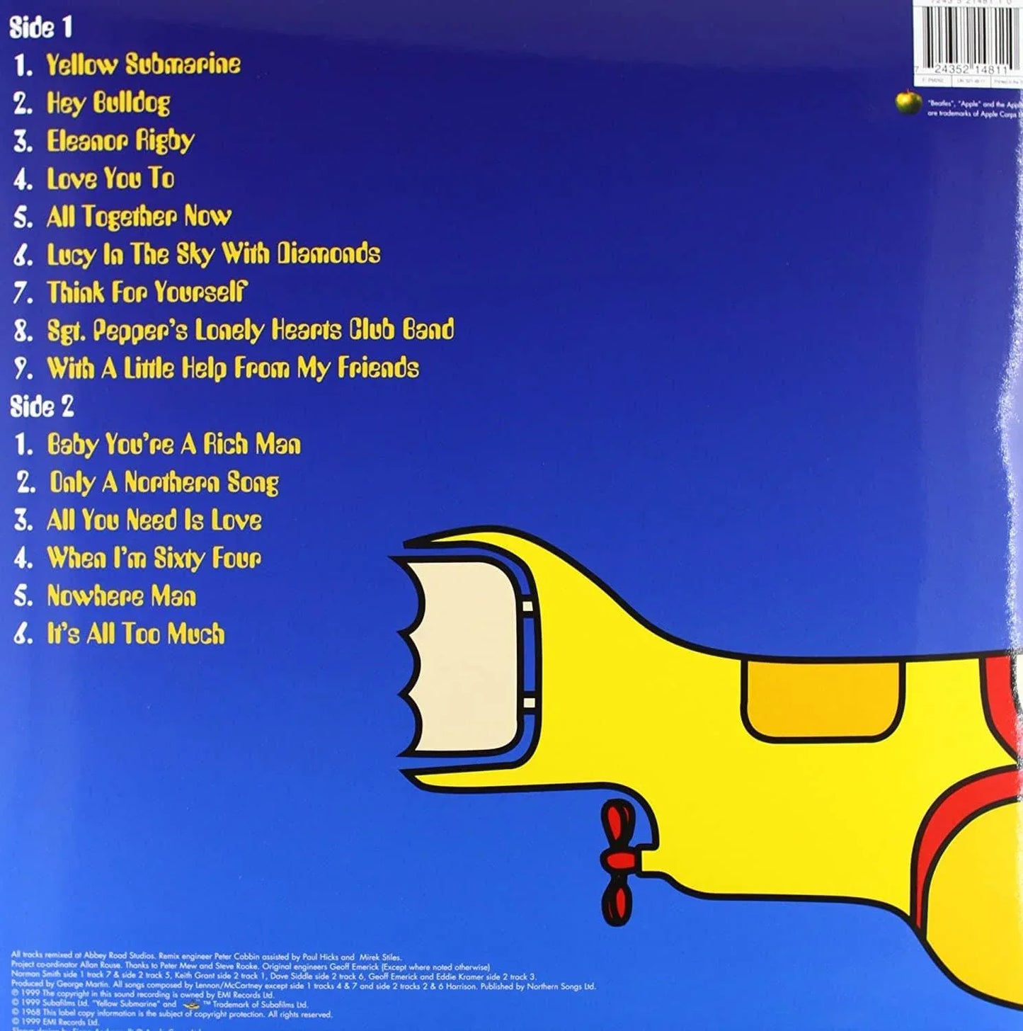 The Beatles - Yellow Submarine Songtrack (Limited Import, Gatefold, Remastered, 180 Gram) (LP) - Joco Records