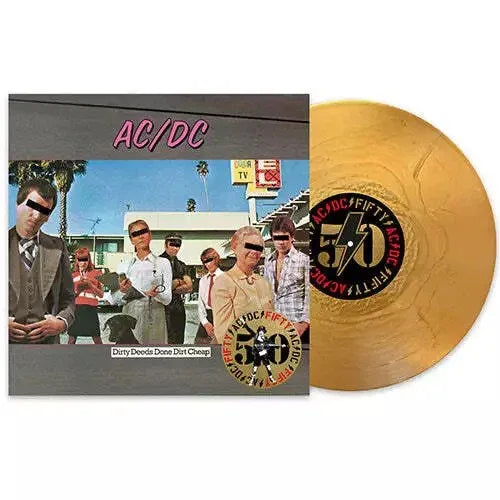 AC/DC - Dirty Deeds Done Dirt Cheap (50th Anniversary Edition, Import, Gold Vinyl) (LP) - Joco Records