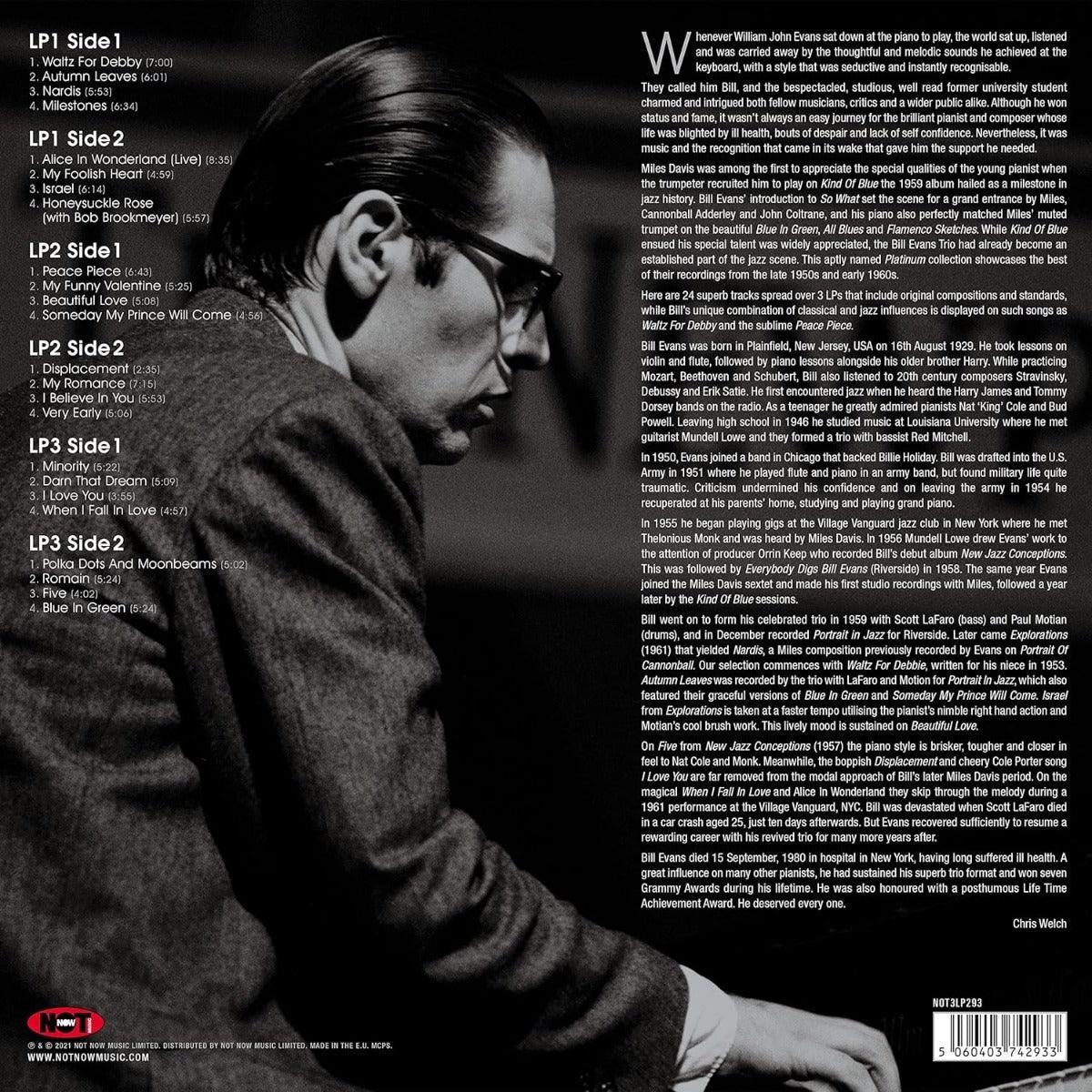 Bill Evans - Platinum Jazz (Import, Silver Vinyl) (3 LP) - Joco Records