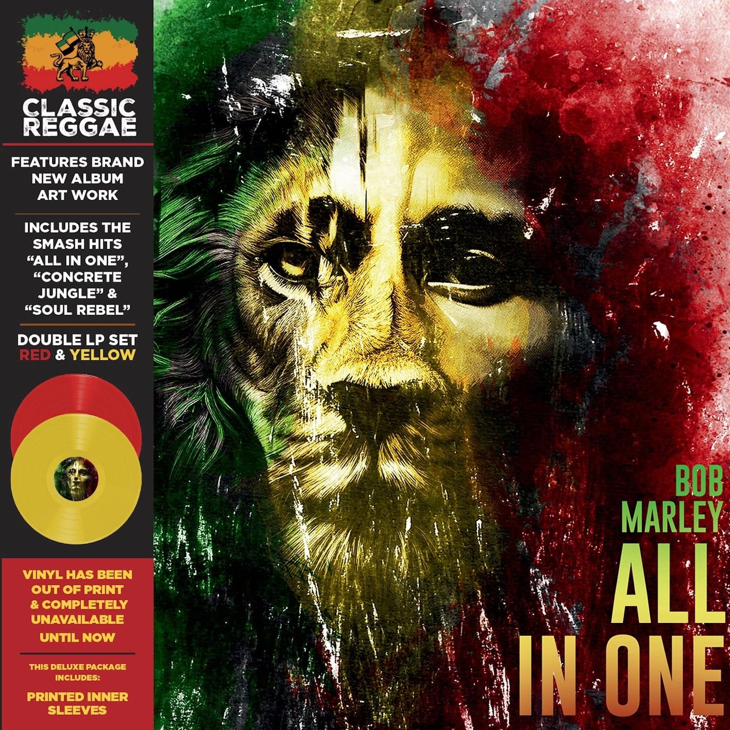 Bob Marley - All in One (Limited Edition, Remastered, Red & Yellow Vinyl) (2 LP) - Joco Records