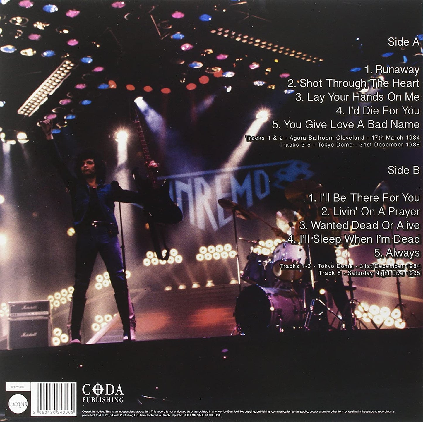 Bon Jovi - Greatest Hits Live On Air (Imoport, Broadcast Recording) (White Vinyl) (LP) - Joco Records