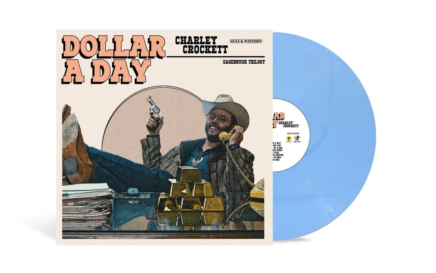 Charley Crockett - Dollar A Day (Indie Exclusive) (Pale Cornflower Blue Vinyl) - Joco Records