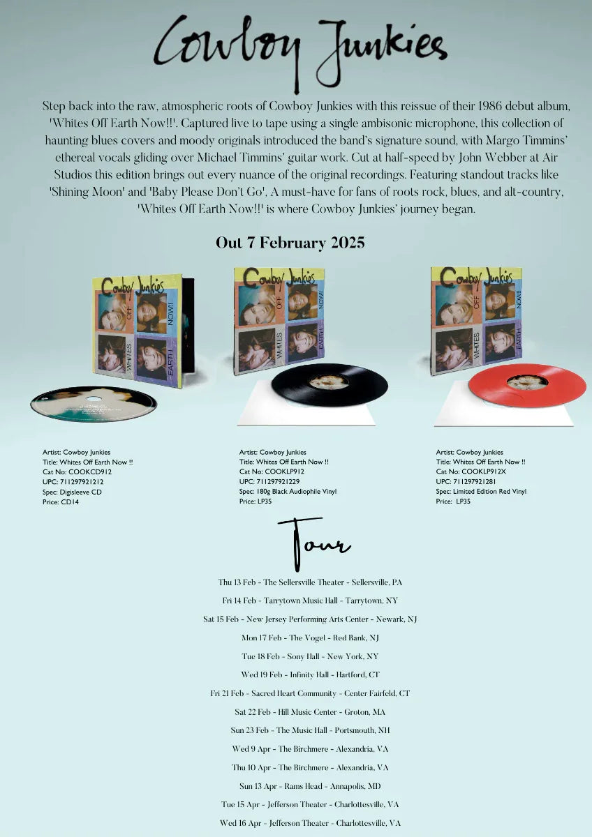 Cowboy Junkies - Whites Off Earth Now (Red Vinyl, Limited Edition)