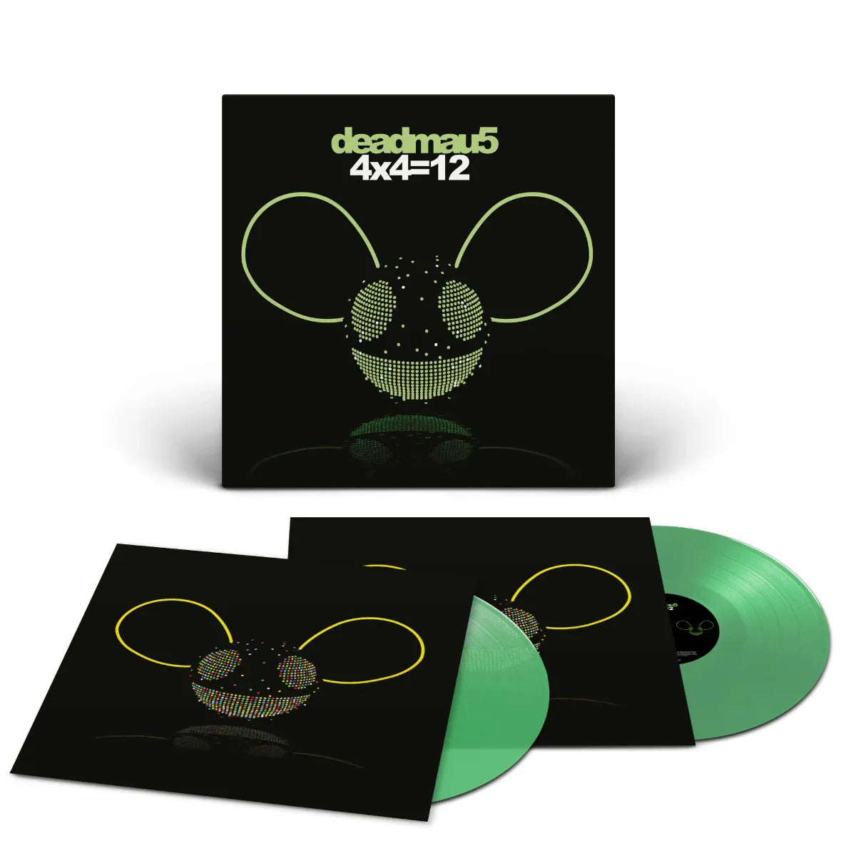 Deadmau5 - 4x4=12 (Clear Vinyl, Green Vinyl) (2 LP) - Joco Records