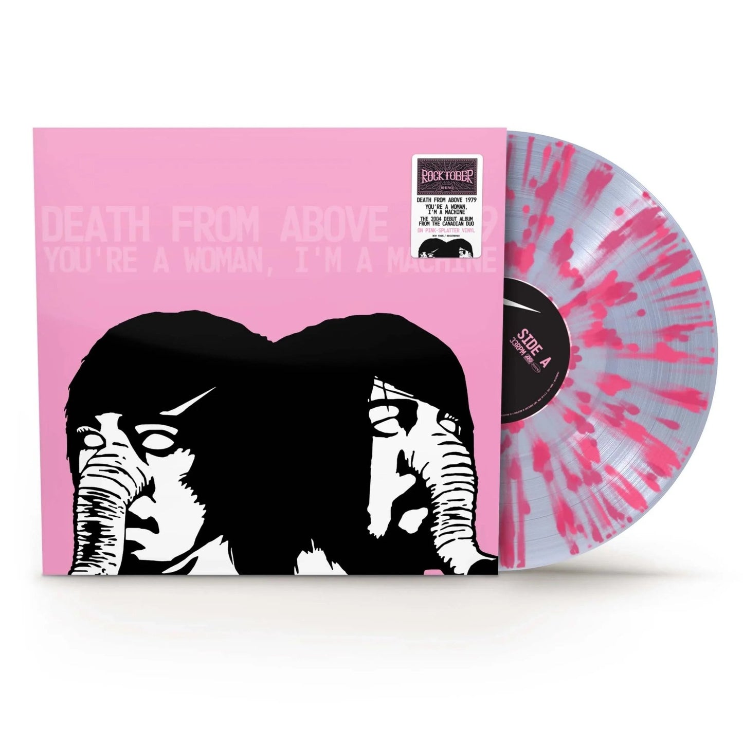 Death From Above 1979 - You're a Woman, I'm A Machine (Rocktober 2025 Exclusive) (Clear with Pink Splatter Vinyl) - Joco Records