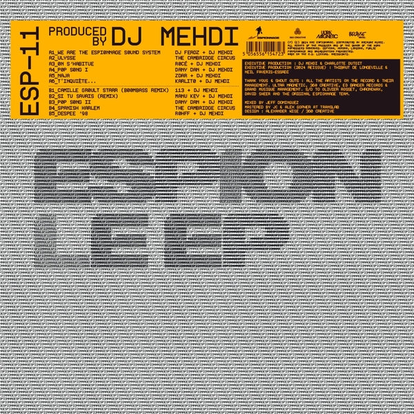 DJ MEHDI - Espion Ep (Limited Edition, Orange Vinyl)