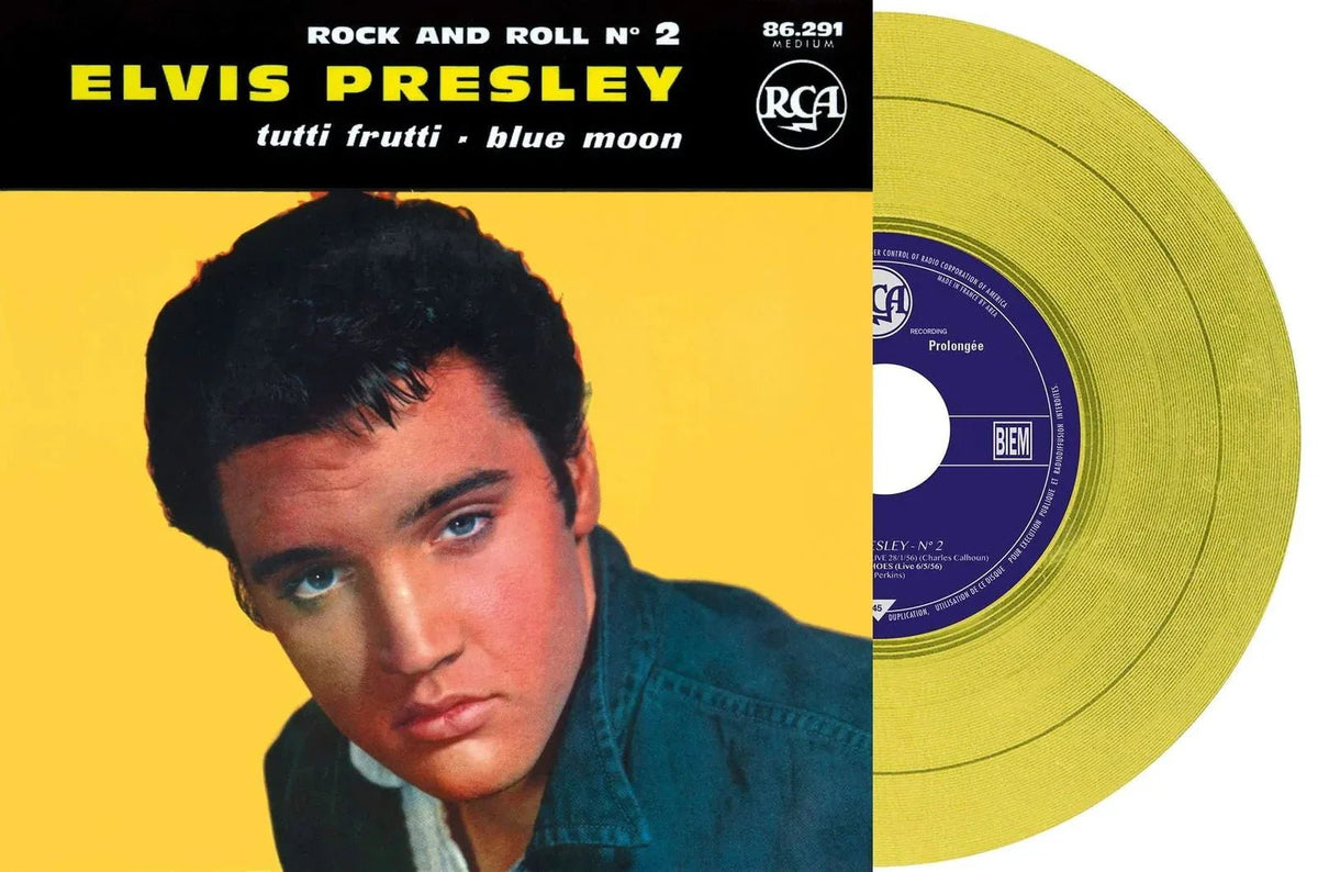 Elvis Presley - Tutti Frutti/Blue Moon 2 (Yellow 7" Vinyl EP) (7-Inch EP) - Joco Records