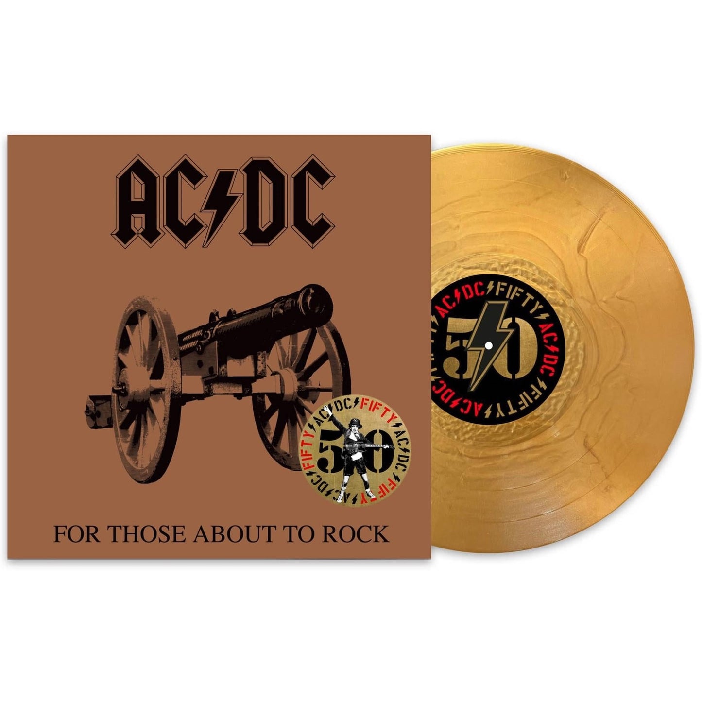 AC/DC - For Those About To Rock (50th Anniversary, Limited Edition Import, Gold Vinyl) (LP)