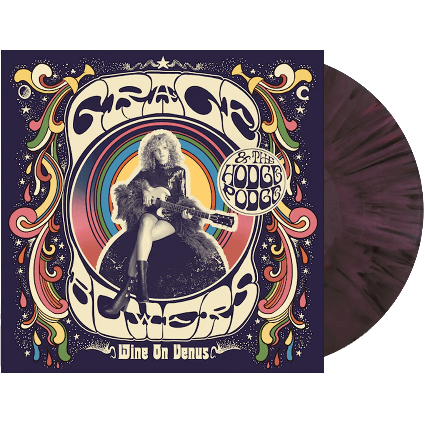 Grace Bowers & The Hodge Podge - Wine On Venus (Recycled Tie Die Splatter Vinyl) (LP) - Joco Records