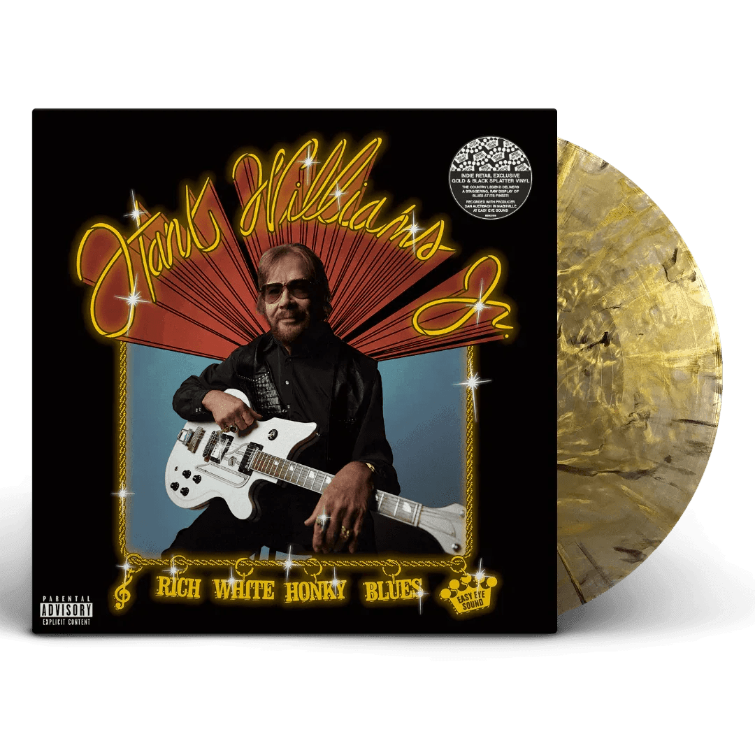 Hank Williams Jr. - Rich White Honky Blues (Gold & Black Splatter Color Vinyl, Indie Exclusive) - Joco Records