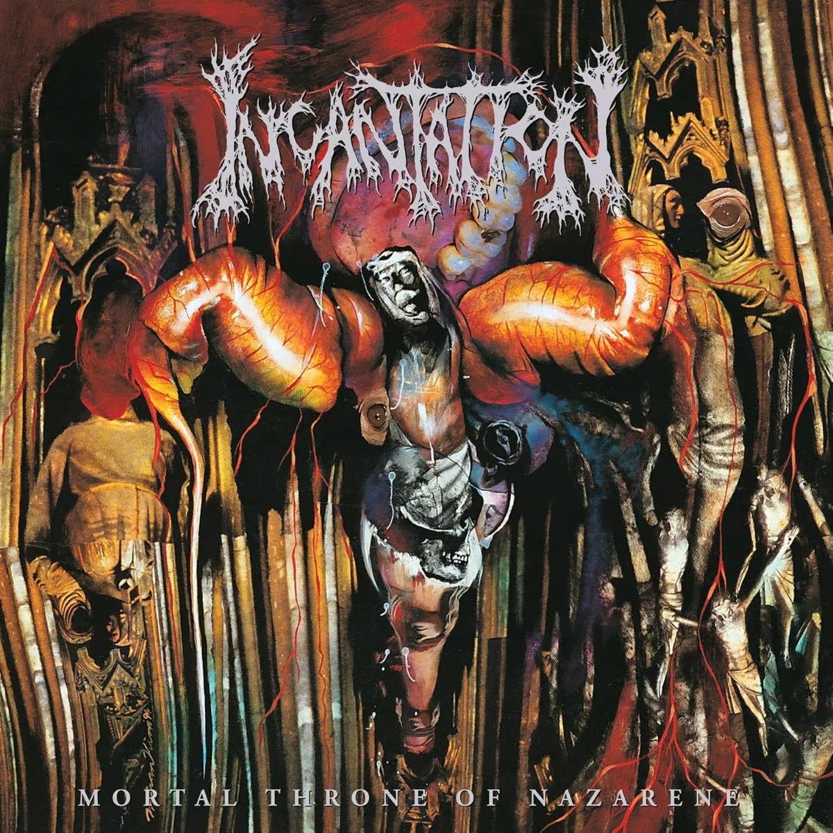 Incantation - Mortal Throne Of Nazarene ("Crushed Ripple" Blood Red Vinyl) (LP) - Joco Records