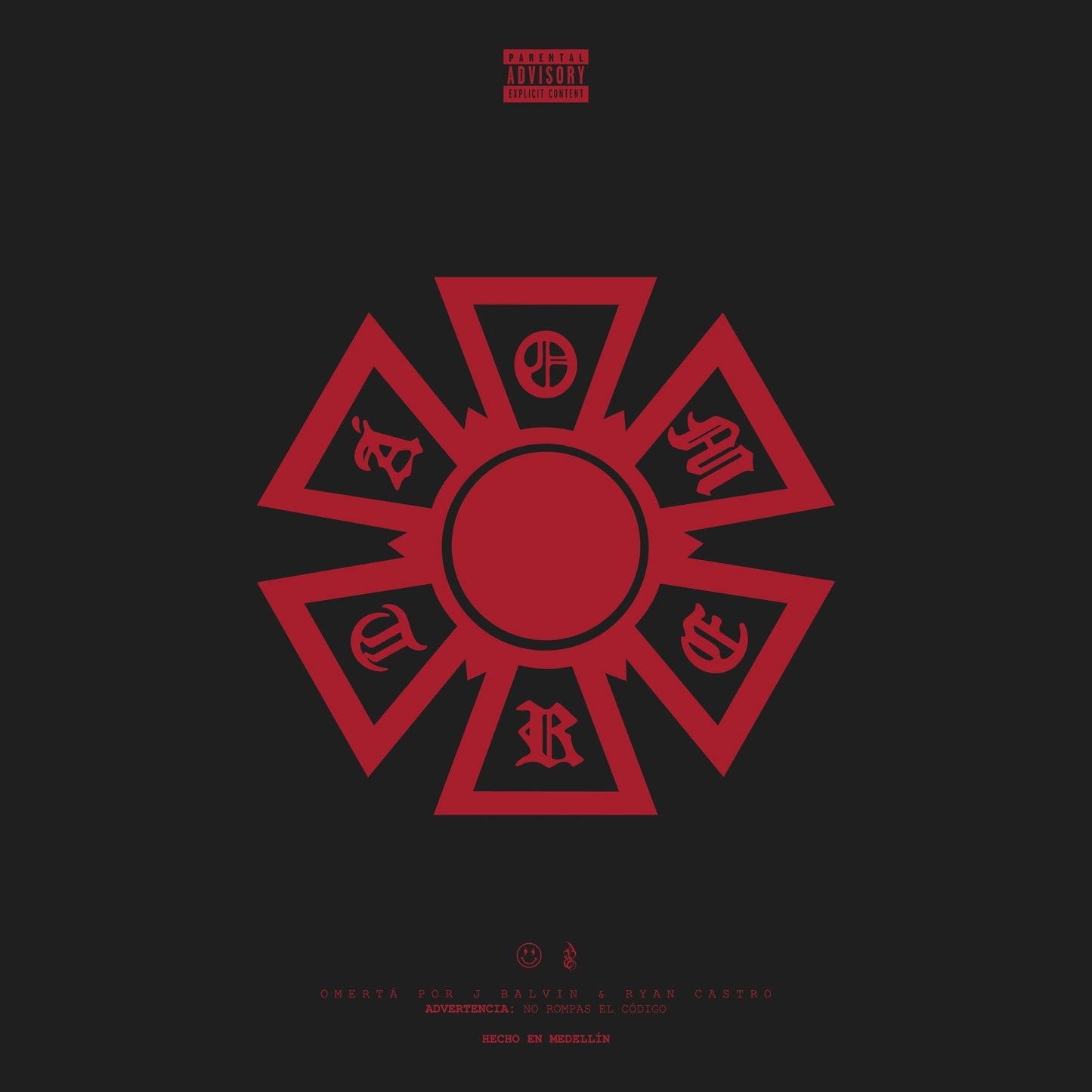 J Balvin & Ryan Castro - Omertá (Red Vinyl) (2 LP) - Joco Records