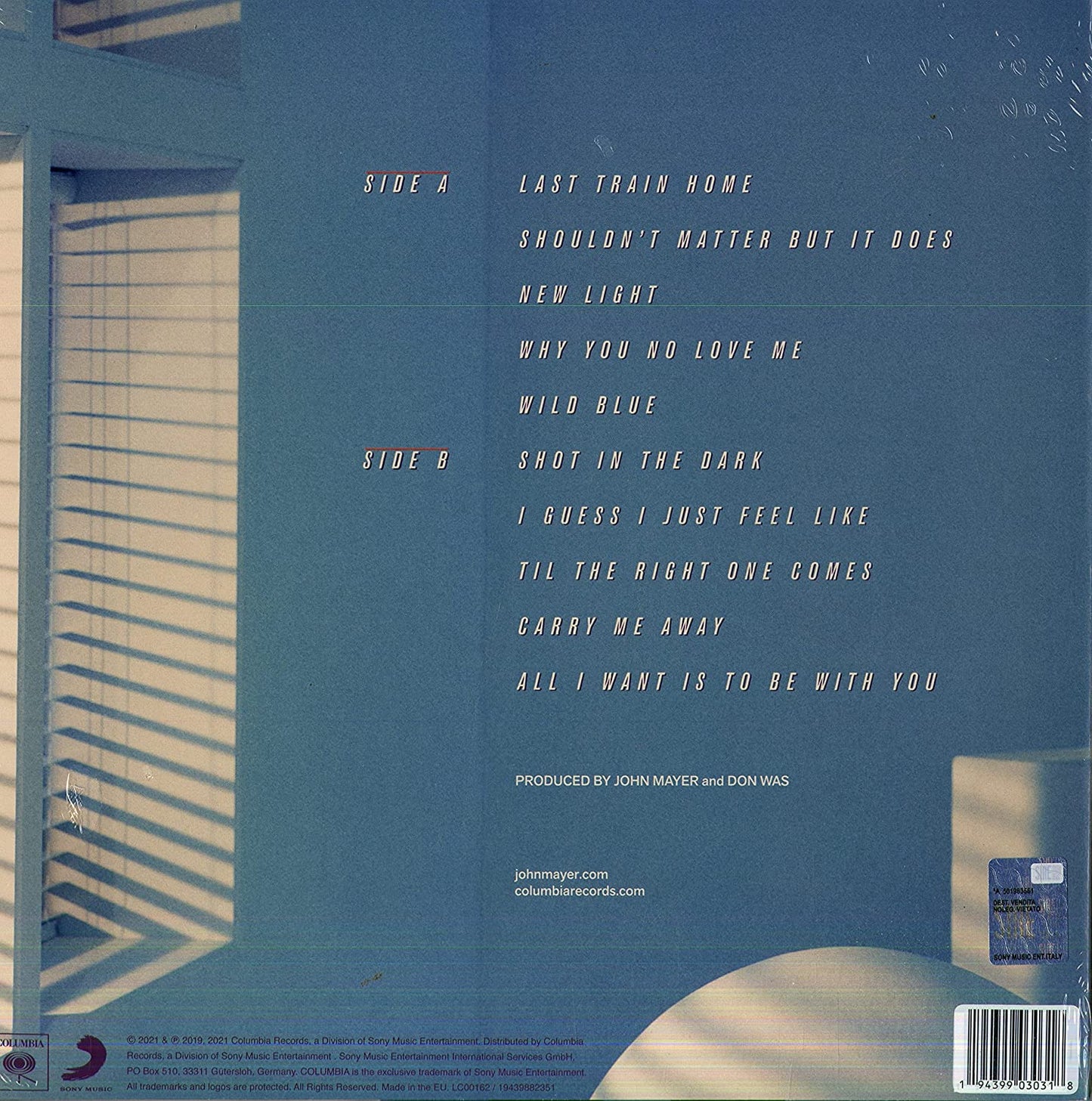 John Mayer - Sob Rock (Limited Edition Import, Clear Mint Vinyl) (LP) - Joco Records