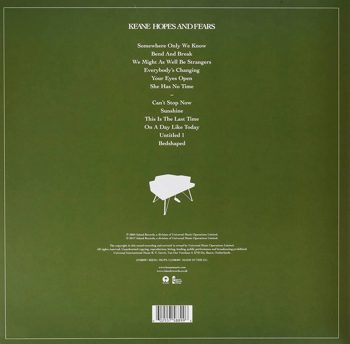 Keane - Hopes And Fears (Gatefold, 180 Gram) (LP) - Joco Records