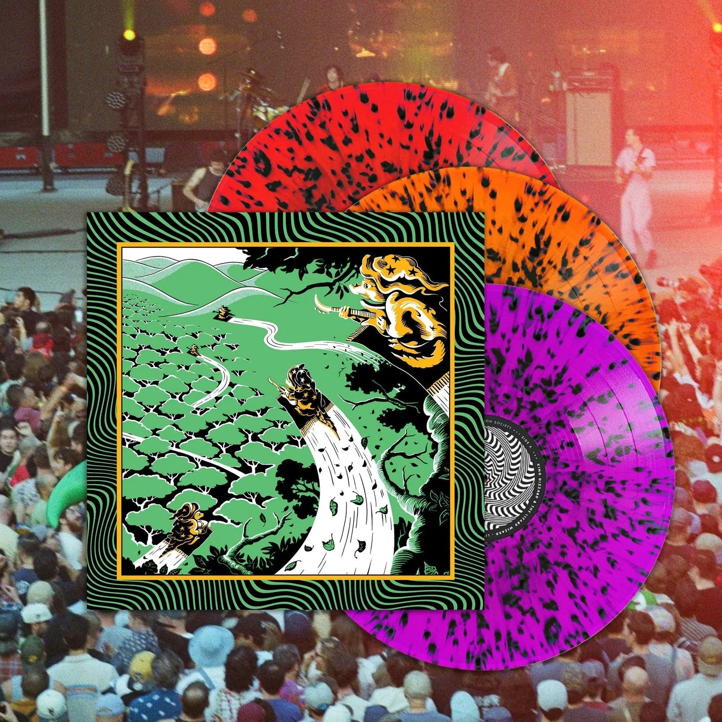 King Gizzard and the Lizard Wizard - Live At Forest Hills Stadium '25 (Triple Gatefold) (Neon Splatter Vinyl) (3 LP) - Joco Records