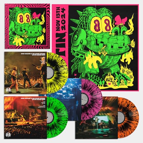 King Gizzard & The Lizard Wizard - King Gizzard - Live In Austin '24 (4 LP Neon Splatter Vinyl Box Set)