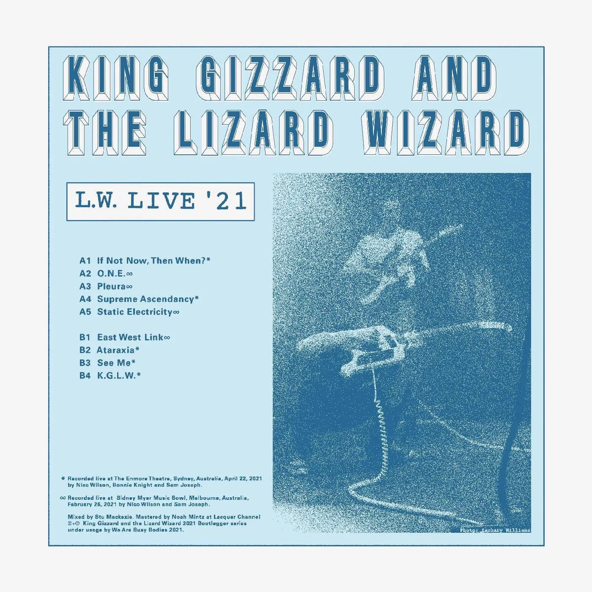 King Gizzard & The Lizard Wizard - L.W. Live In Australia (Reverse Groove On Clear Vinyl) (LP) - Joco Records