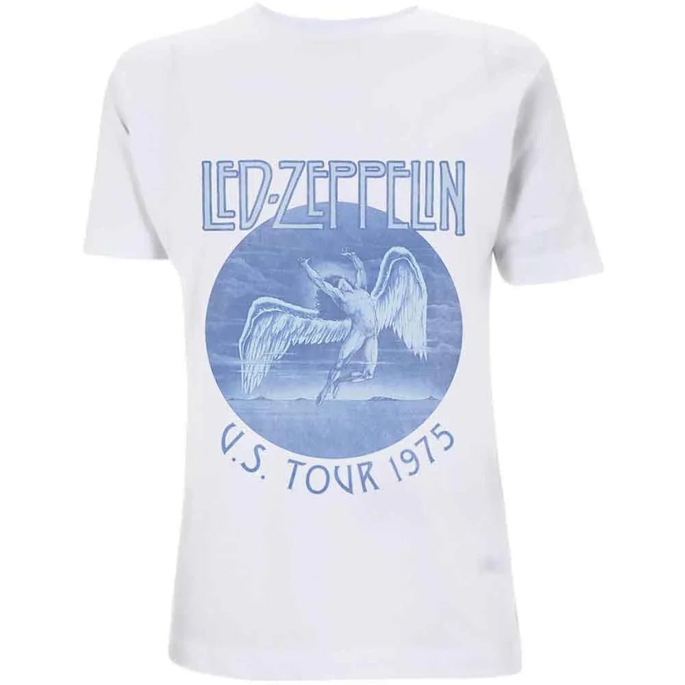 Led Zeppelin - Tour '75 Blue Wash (T-Shirt) - Joco Records
